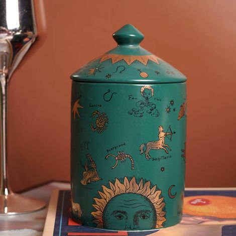 Pot à bougie parfumée en céramique avec couvercle peut également servir de boîte à bijoux, de bougeoir ou de récipient pour fruits secs.