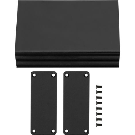 Boîtier aluminium noir mat 27x66x100mm, coffret DIY pour carte circuit GPRS, boîte de projet électronique (1/5)