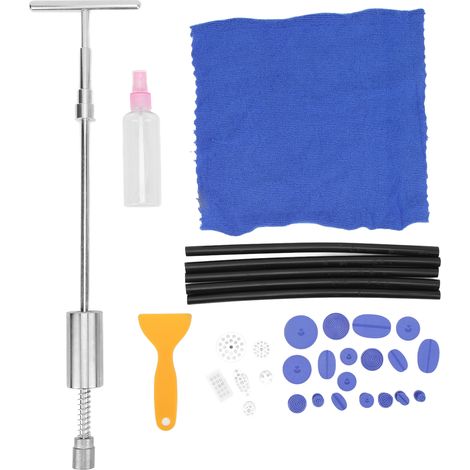 Ensemble : de 33 pièces pour débosselage sans peinture barre en T avec grattoir et languettes
