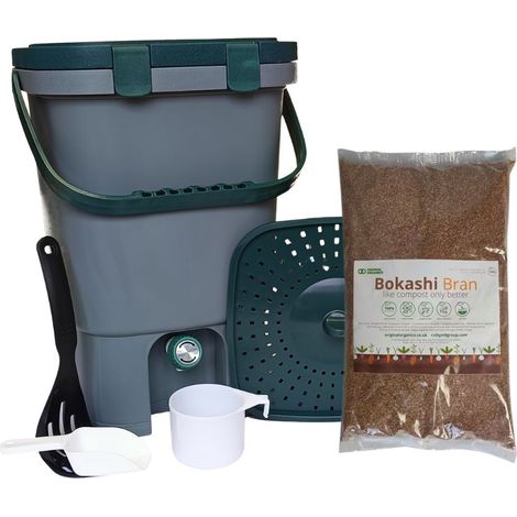 15L Single Bokashi Compost Bin Kit and Accessories and 1kg Bran (1/5)
