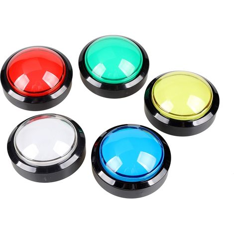 60mm en forme de dôme Boutons-poussoirs lumineux pour jeux de machine à sous arcade (chaque couleur de 1 pièces) (1/5)
