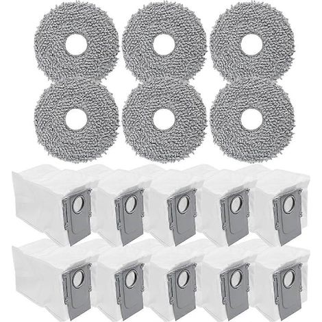 Aspirateur Bags Serpillière pour Roborock QV 35A/QV 35S/S8 MaxV Ultra/Saros 10R/Q Revo/Qrevo S5V/Qrevo S Robot Aspirateur (1/5)