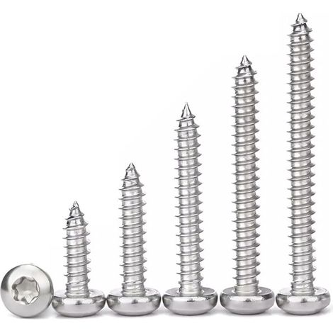 50 Pièces Vis A Bois Tete Ronde Inox M3x25mm Vis Autotaraudeuses Placo en Acier Inoxydable 304 Filetage Complet Fixation du Bois