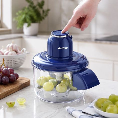 Éplucheur de Fruits Automatique, Recharge USB-C, Lames Inox 402, 50W, Batterie 1300mAh, pour Raisin et Ail, Modèle YM-B2 (1/5)