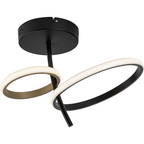 Plafoniera LED moderna nero oro 24W Emilion Rabalux (1/5)