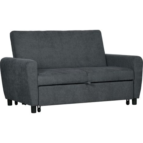 Divano Letto Singolo Clic Clac Schienale Regolabile 148x87x88 cm Velluto Grigio (1/5)