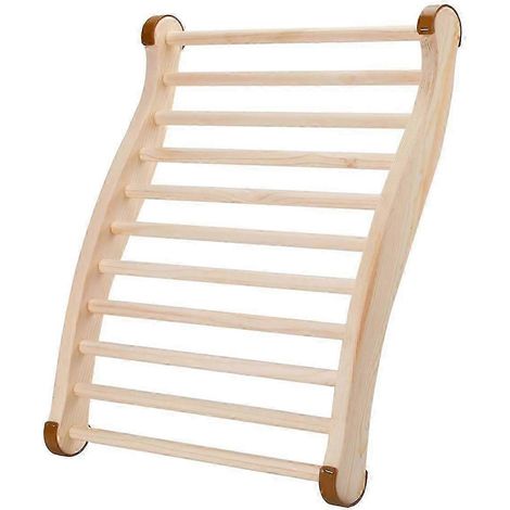 Dossier de sauna, dossier de sauna en bois, dossier ergonomique en forme de S, adapté à la récupération après le sauna. (1/4)