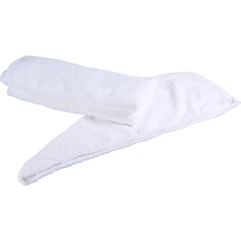 Ensemble de serviette de bain spa douce femme, peignoir à séchage rapide et bonnet de cheveux, blanc, lot de 2 pièces. (1/3)