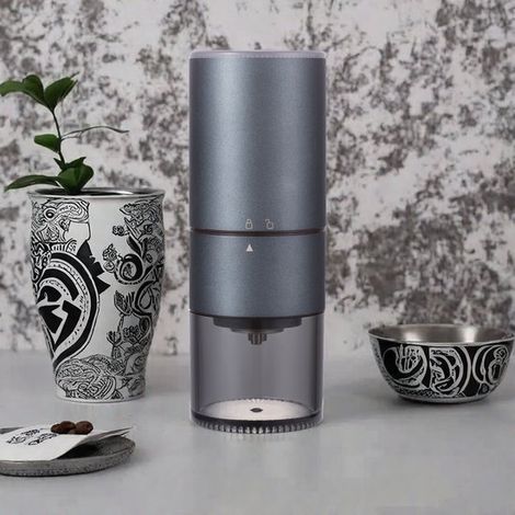 Macinacaffè elettrico, macinacaffè per chicchi di caffè, macinacaffè completamente automatico (blu) (1/4)