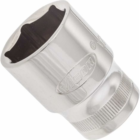 VIGOR Innenvierkant Antrieb 12,5 = 1/2 Zoll Steckschlüssel-Einsatz Außensechskant-Profil V2567N ∙ Vierkant hohl 12,5 mm (1/2 Zoll) ∙ Außen-Sechskant Profil ∙ 21 ∙ Gesamtlänge: 38 mm (1/2)