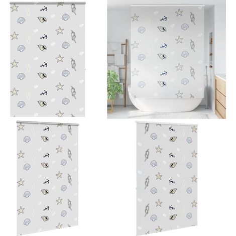 vidaXL Store enrouleur de douche avec cassette largeur du tissu 146 cm (1/5)