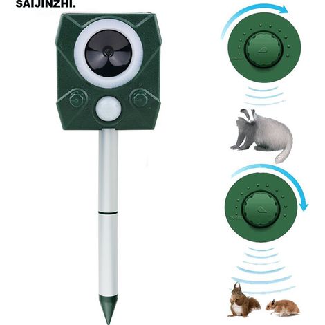 Ultrasons répulsifs pour chats et chiens d'extérieur, imperméable à l'eau, chargement solaire (1/4)