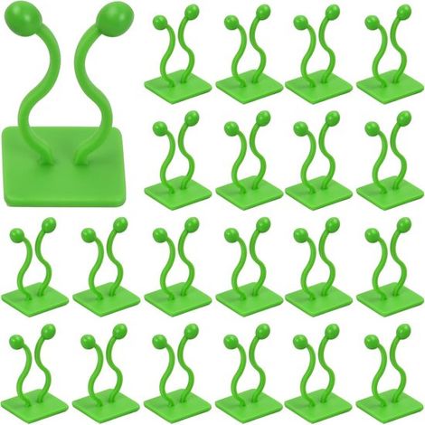 Clip per piante rampicanti, 50 clip per confezione, autoadesive, da parete, adatte per piante rampicanti, decorazione per la casa (verde). (1/5)
