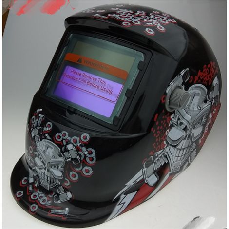 ZOLGINAH Casque de Soudure Automatique - Masque de Soudure avec 2 Lentilles et 2 Capteurs de filtre à ombre réglables DIN9-13 pour le soudage à l'arc de MIG TIG MAG [Classe énergétique A+++] (1/5)