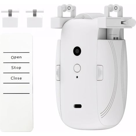 Automatischer elektronischer Vorhangöffner für Unterflurschienen, freihändige Fernbedienung, einfache Bedienung, drahtlose Fernbedienung, Öffnen und Schließen (1/5)