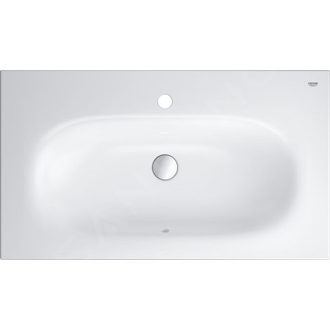 Grohe Essence - Lavabo avec trop-plein, 800x460 mm, PureGuard, blanc alpin 3956700H (1/5)