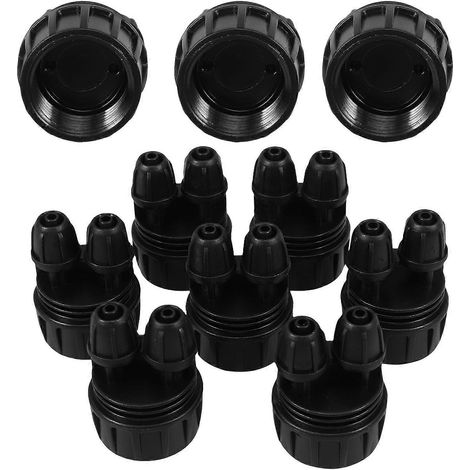 Adaptateur de jardin réutilisable, lot de 50 connecteurs de tuyau avec double verrouillage, idéal pour l'irrigation de jardin et l'agriculture. Technologie d'arrosage automatique. (1/5)