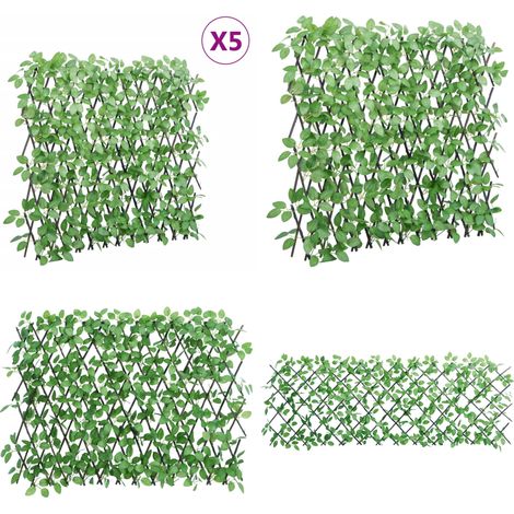 Rankgitter mit Künstlichem Efeu 5 Stk. Erweiterbar 180x65 cm - Künstliche Pflanzen - Gartenzäune - Sichtschutz - Privacy Screen - Rankgitter - Home & Living (1/5)