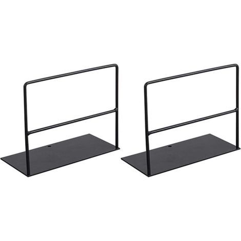 Paire d'étagères de bureau unique en fer forgé magazine Black bookshelf (1/5)