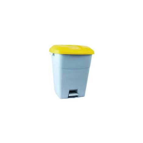TAYG CONTENEDOR .50L.PEDAL GRIS TAPA AMARILLA 400430509