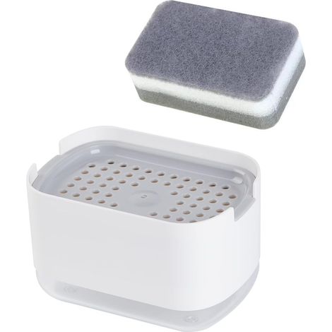 300-ml-Spülmittelpumpe mit Schwammhalter und Aufbewahrungskorb. – AquaForge (1/5)