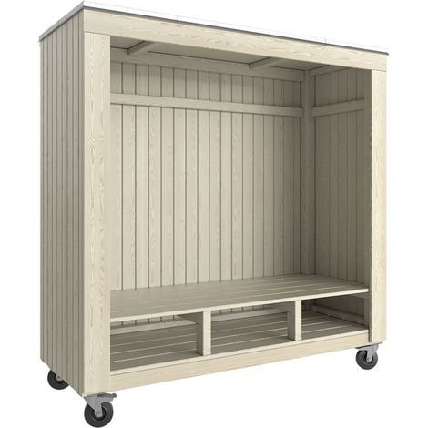 Plus Loungehaus Siesta Sommerly 179 x 67 x 183 cm natur mit Fußboden Gartenhäuser Holz