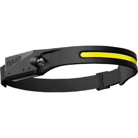 Oc-Pro – Lampe frontale LED rechargeable 350 lm – Batterie 1200 mAh – Temps de charge 2,5 h – Capteur de mouvement latéral
