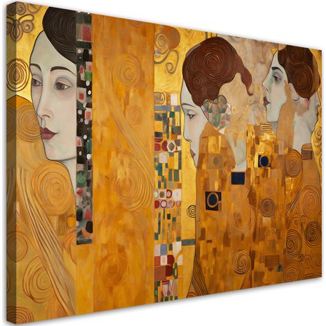 Tableau sur toile Portrait doré d'une femme - G. Klimt 60x40 (1/5)