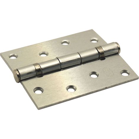 IBFM CERNIERA CON CUSCINETTI A SFERA E POMOLO PIANO in acciaio cromo satinato mm. 76x63 (3x2,5'')
