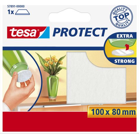 Tesa Alfombrilla protectora blanca 10 cm x 8 cm