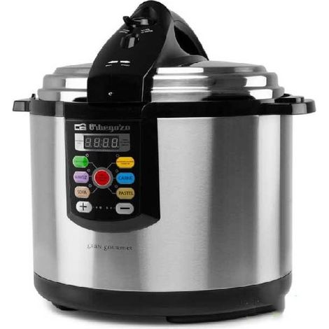 Autocuiseur Multifonction électrique programmable Orbegozo. Capacité 6 litres. Minuterie de démarrage jusqu'à 24h. Cuisson ultra