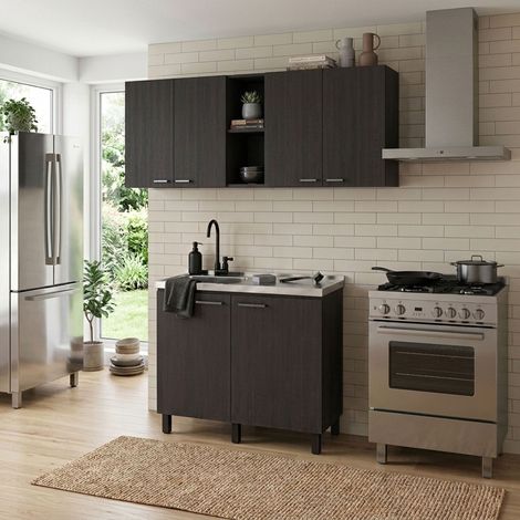 Set di mobili per cucina e lavanderia Haven 2 pezzi, mobile sottolavello e pensile da parete (1/5)