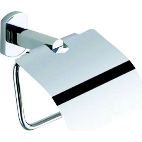 Porte-rouleau papier wc - Décor : Chromé - Hauteur : 141 mm - Largeur : 146 mm - Matériau : Acier inoxydable - Profondeur : 74 mm - OCMEI