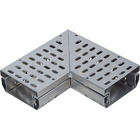 Eckstück 90° für Draenrinne 2x 250x140x60-90mm UT Aluminium/OT Aluminium