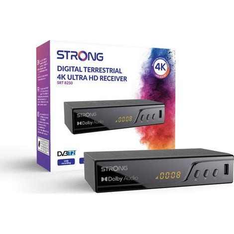 STRONG - SRT8250 DVB-T2 4K UHD Decoder - USB-Recorder - HEVC265 - Dolby ...