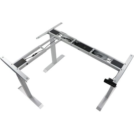 Struttura per scrivania o tavolo con regolazione elettrica dell'altezza UT04-3T/90A/A in alluminio (1/5)