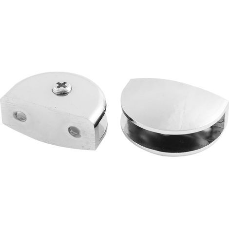 2pcs Vis réglable demi-cercle Clip Clamp pour Verre 8 mm d'épaisseur(M8) (1/2)