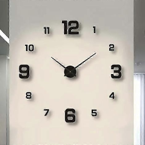 Horloge murale noire de 40 cm - Décoration intérieure discrète et minimaliste