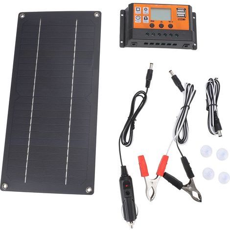 60W Solarpanel-Laderegler-Set, 12V/24V 100A monokristallines Silizium-Ladegerät für Wohnmobile, Autos und Boote. (1/5)