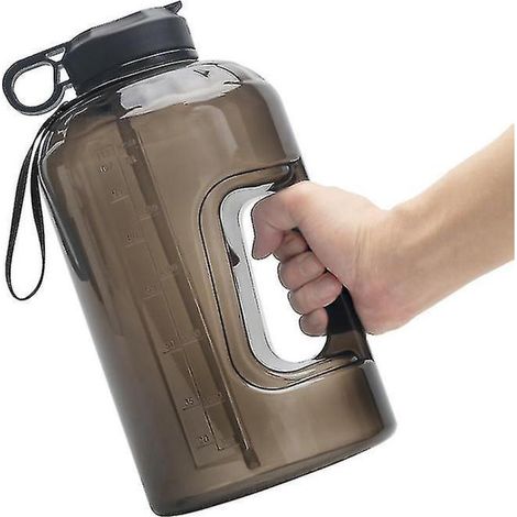 1 Gourde de sport 3,78 L, gobelet de voyage, noir, accessoire fitness, hydratation extérieure (1/5)