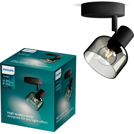 Philips Sleet Foco de superficie con 1 punto de luz (Negro) - Casquillo E14 (1/5)