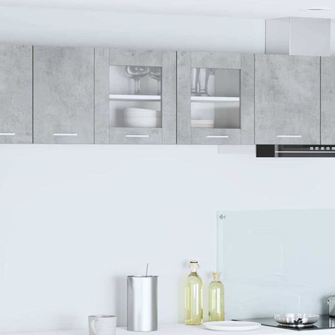 Hanging Cabinet Concrete Grey and White 80 x 31 x 40 cm vidaXL (1/5)