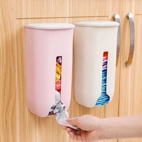 blanche - Boîte de rangement de sacs poubelles, maison cuisine salle de bains, étagère murale de rangement en (1/4)