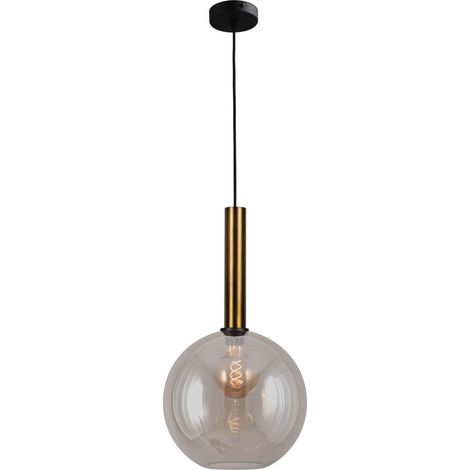 Lampe suspendue Ø 30cm Bella 2 Laiton antique avec verre doré - 2980-10-02-30 (1/3)