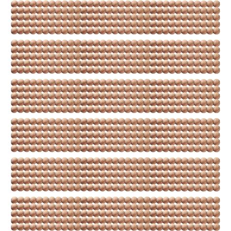 Moulures Décoratives Perles 40x1.4cm pour DIY Décoration Baguette en Bois Demi Ronde,Garniture Decorative Bois Brut avec Points de Colle,pour Murale Porte Fenêtre Armoire Étagère (1/5)