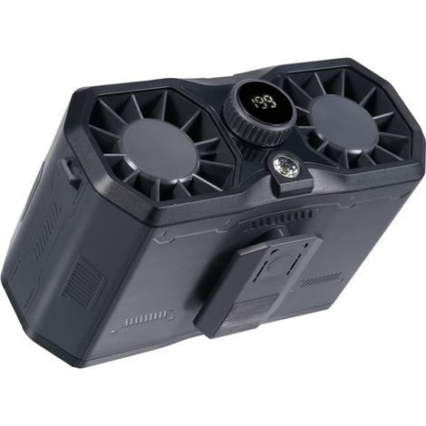 Ventilateur Cou Double – 15000mAh – Lampe Torche – 199 Vitesses – IP67 – Extérieur – Robuste – Étanche (1/5)