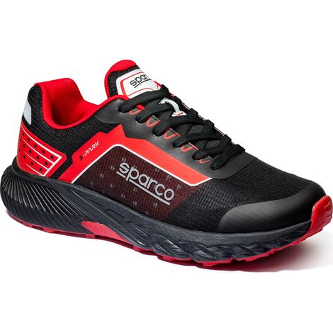Scarpe da Lavoro Sparco S-Park Salou – Comfort Professionale Ultraleggero (Senza Puntale) - Colore: Nero / Rosso - Taglia: 43