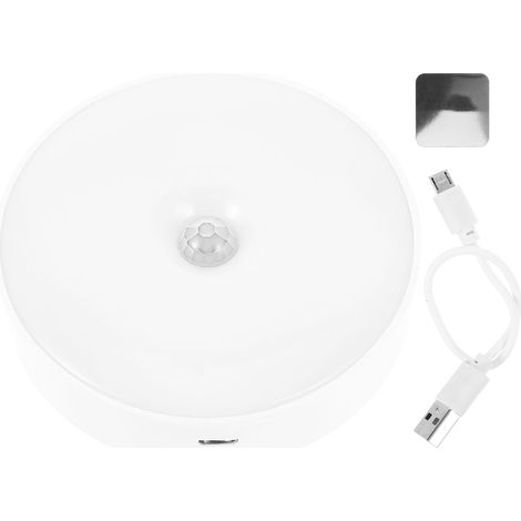 Veilleuse LED Détecteur de Mouvement Aimant, Lumière Blanche 0,6w Rechargeable 200mah, Capteur pour Chambre et Salon, Matériau Pvc Compact et Pratique (1/5)