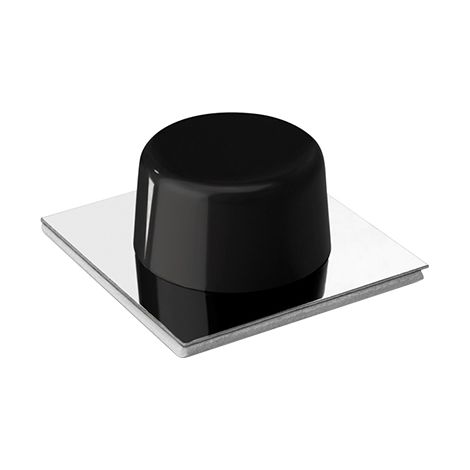 Blister da 2 fermaporta adesivi in acciaio inox/nero 45x45mm 2023-3+ inofix (1/2)