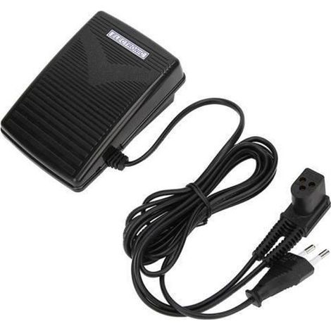 Pédale 220V pour machines à coudre Singer 974, avec cordon d'alimentation (prise standard européenne). (1/4)